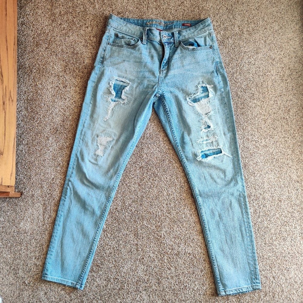Destroyed Denim Boyfriend Jeans
